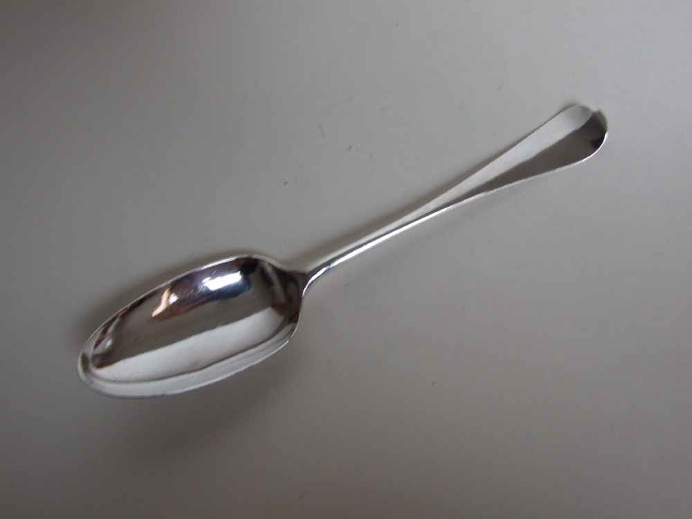An excellent Hanoverian pattern silver serving spoon.