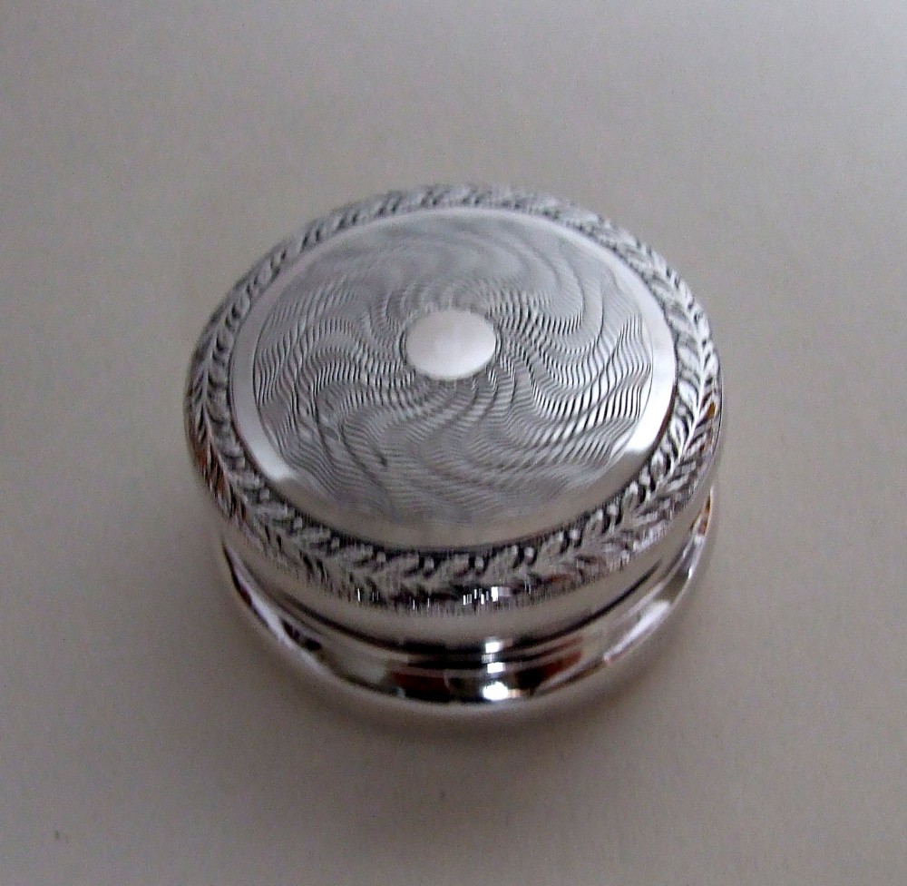 A gorgeous large silver pillbox form the First World War period.