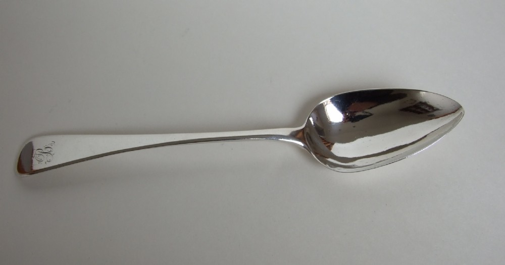 A good George III silver serving spoon.