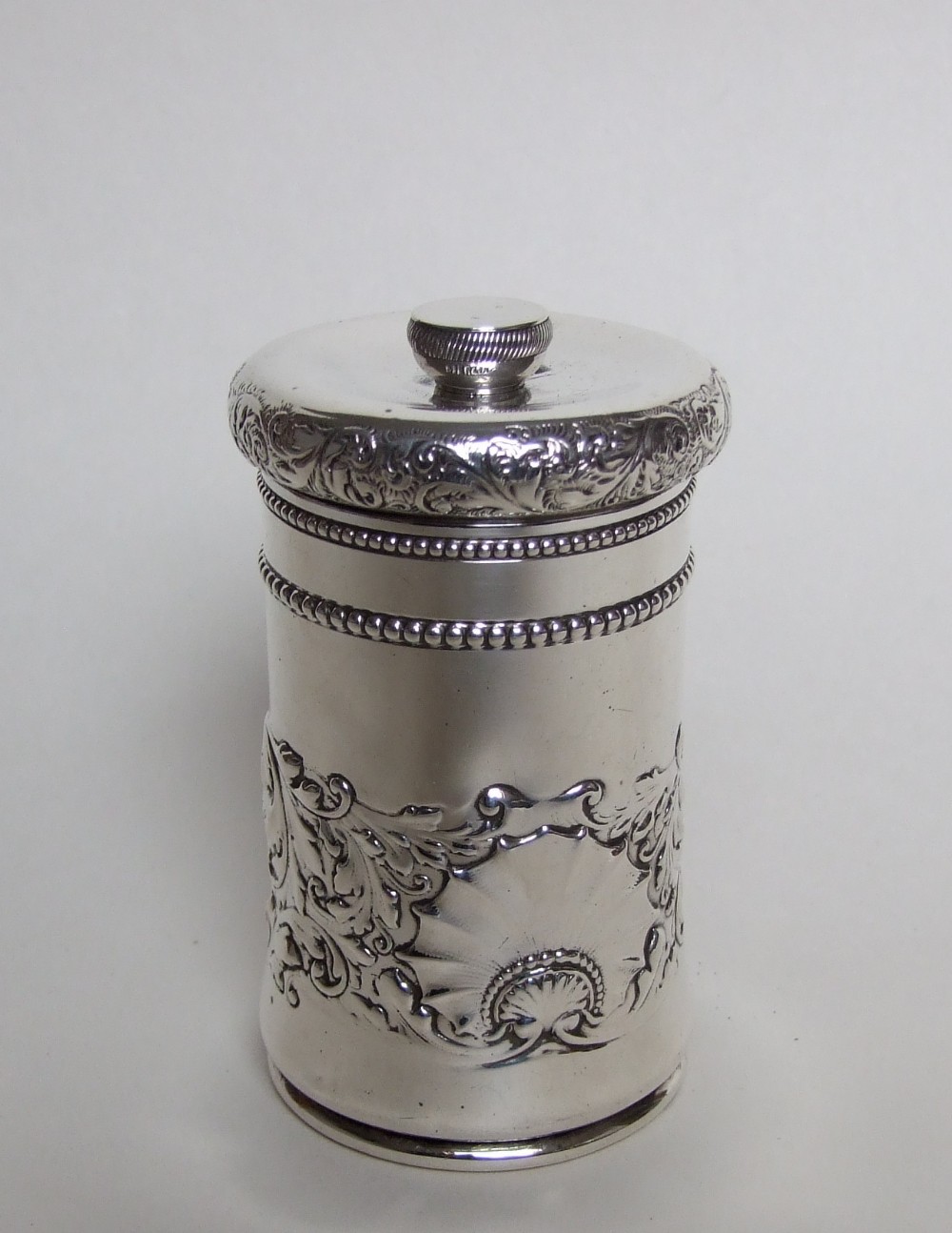 A fabulous Sterling silver pepper grinder.