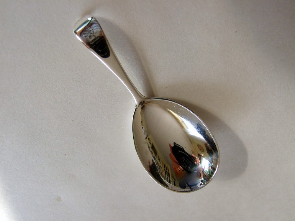 A George Adams Victorian silver caddy spoon.