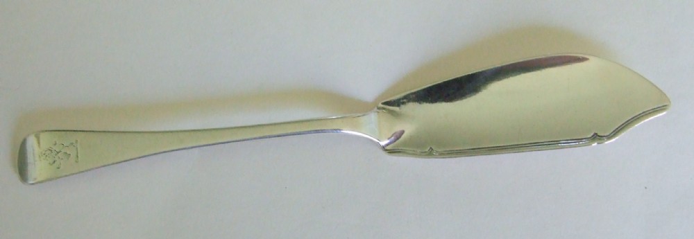 A fine George IV silver butter knife.