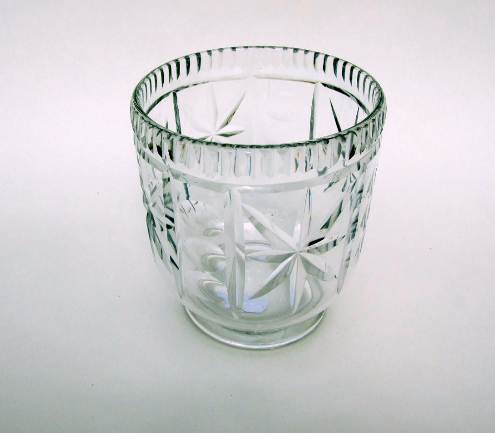 A fine Victorian cut glass caddy bowl.