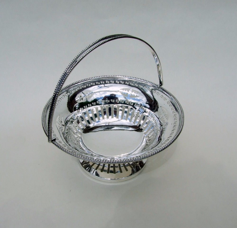 A gorgeous Edwardian pierced silver basket.