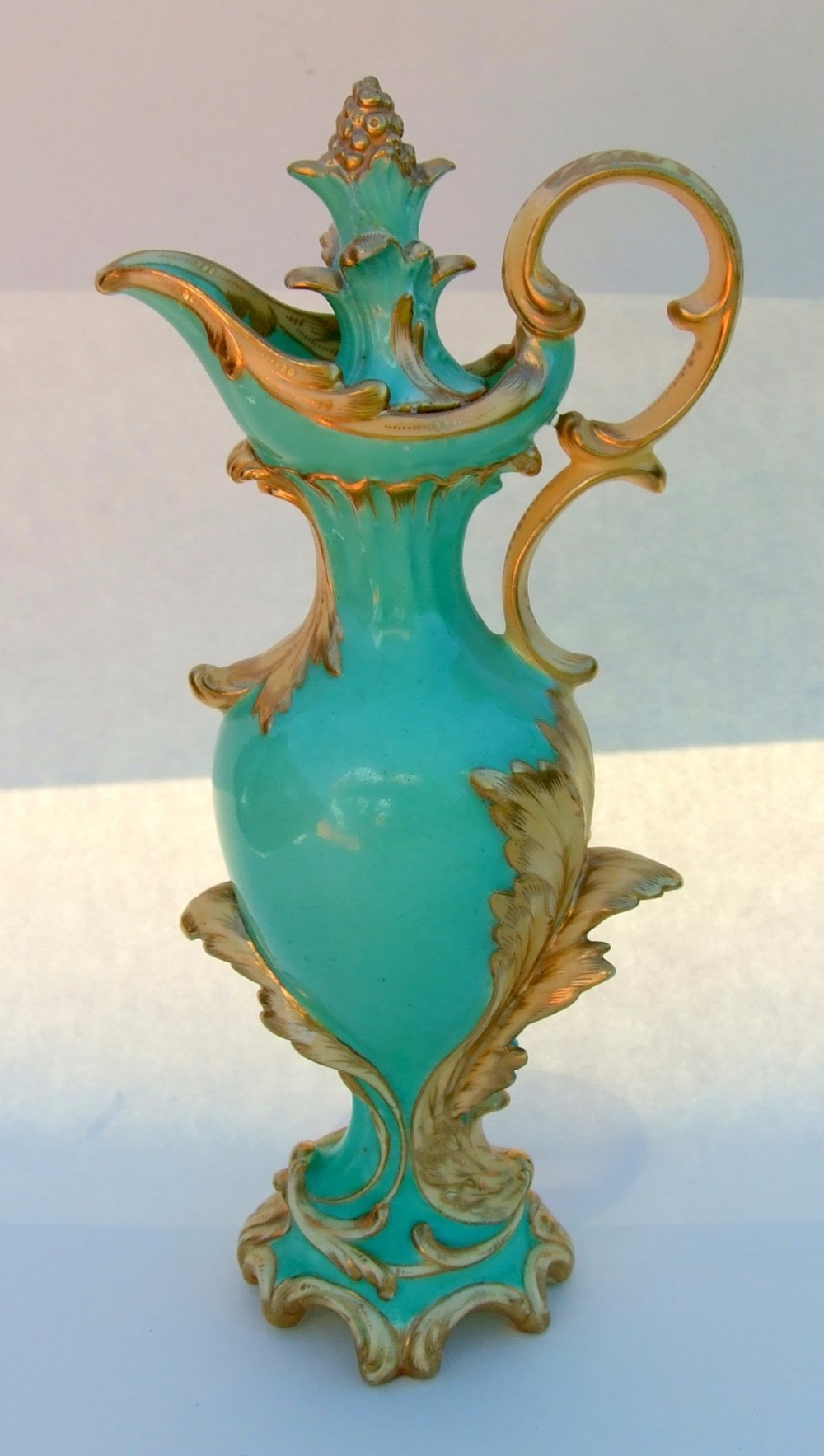 A fabulous Victorian ceramic cologne flask by Alcock.