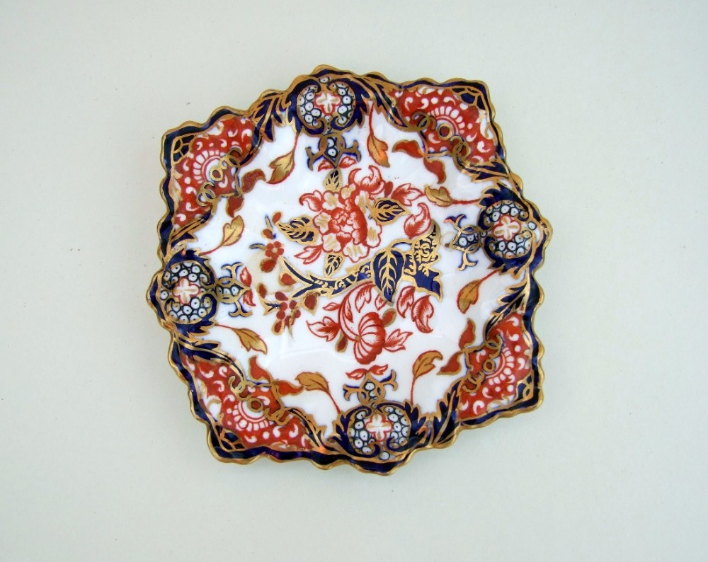 A Victorian Crown Derby Imari trinket dish.