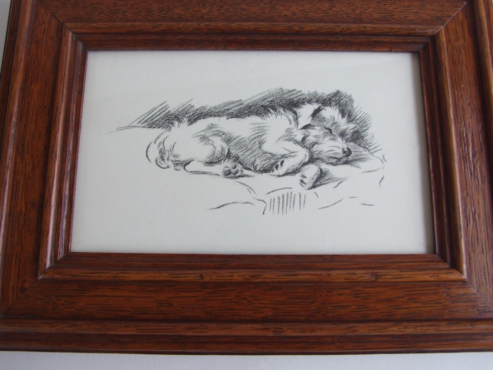 A delightful vintage Lucy Dawson print of a Terrier.