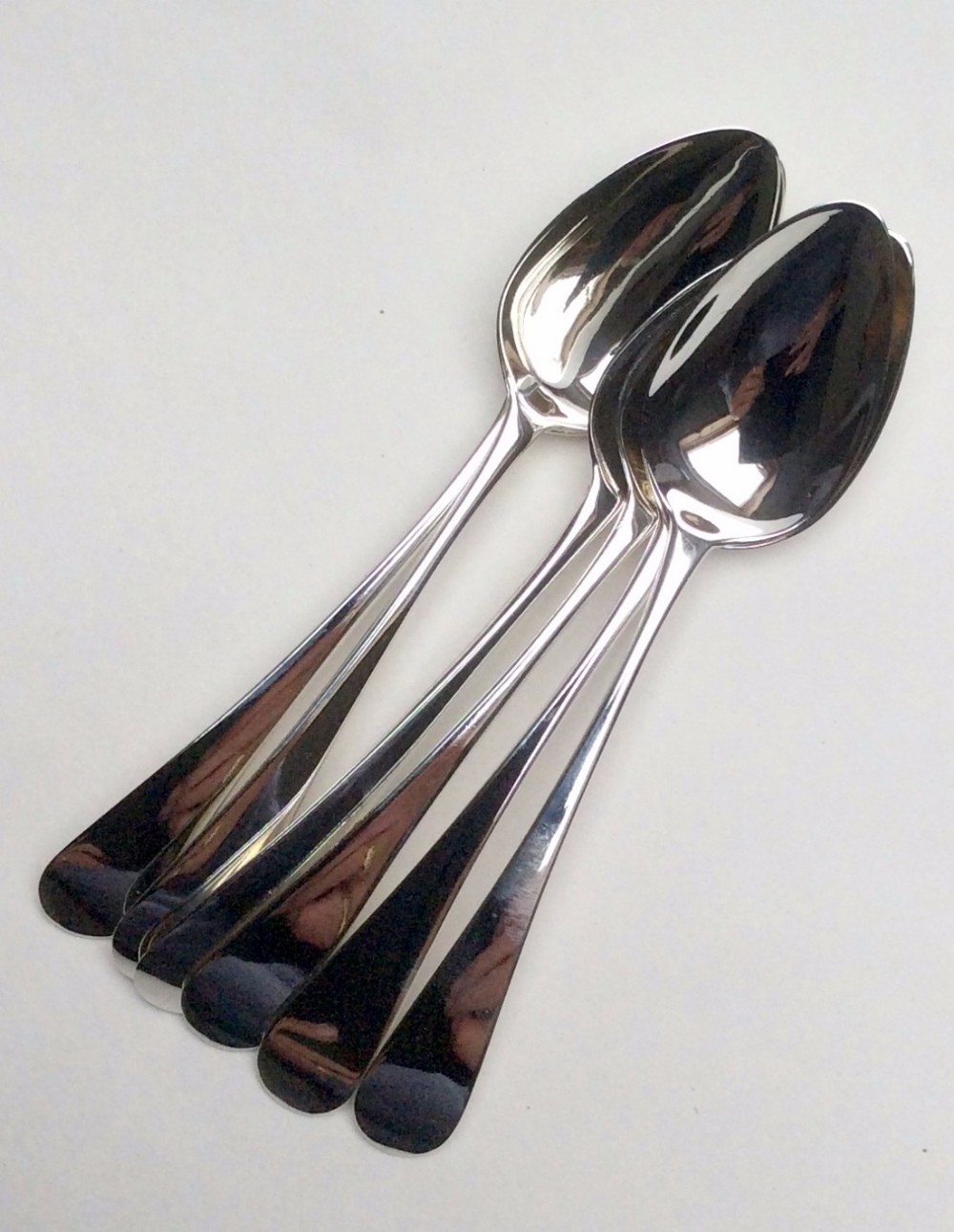 A set of Bateman Family Georgian silver teaspoons.