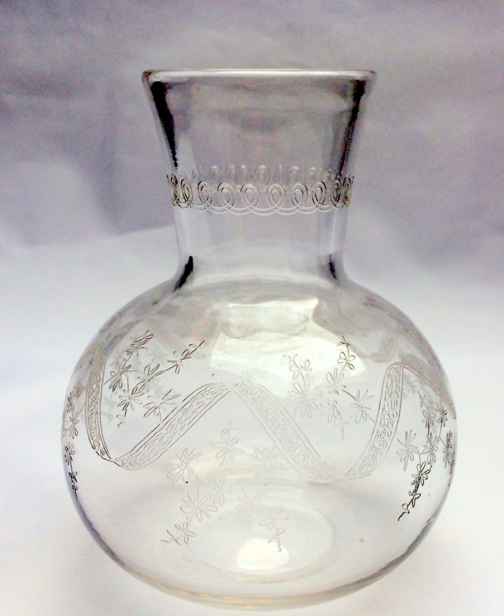 A lovely late Victorian etched carafe.