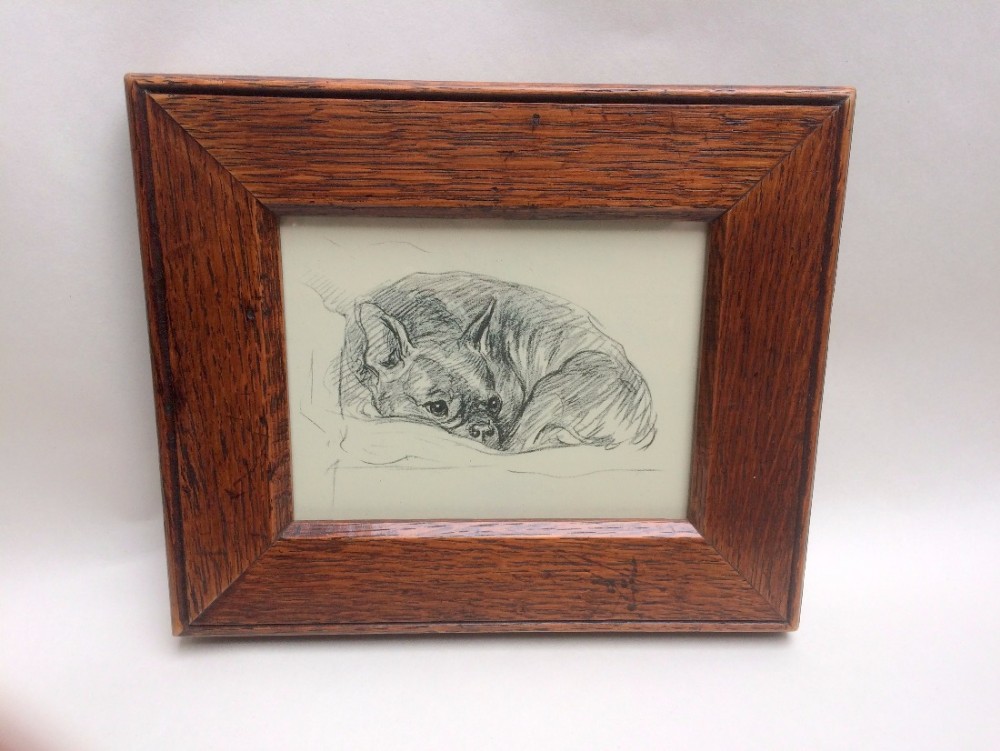 A rare Lucy Dawson vintage print of a French Bulldog.