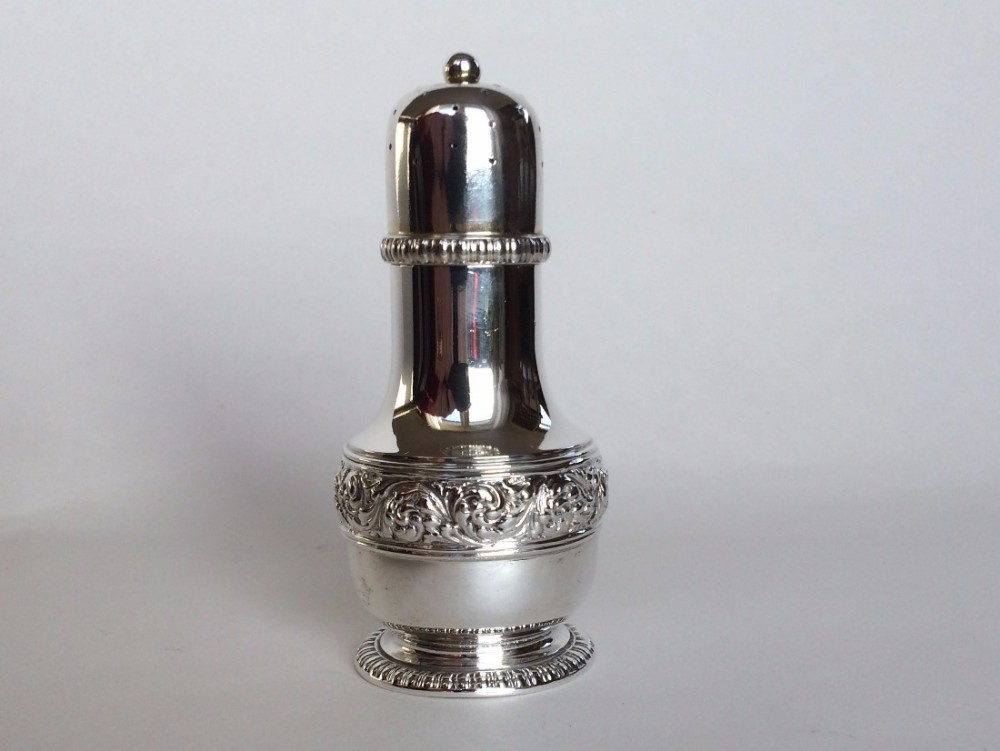 A fabulous Tiffany & Co. large silver pepper pot.