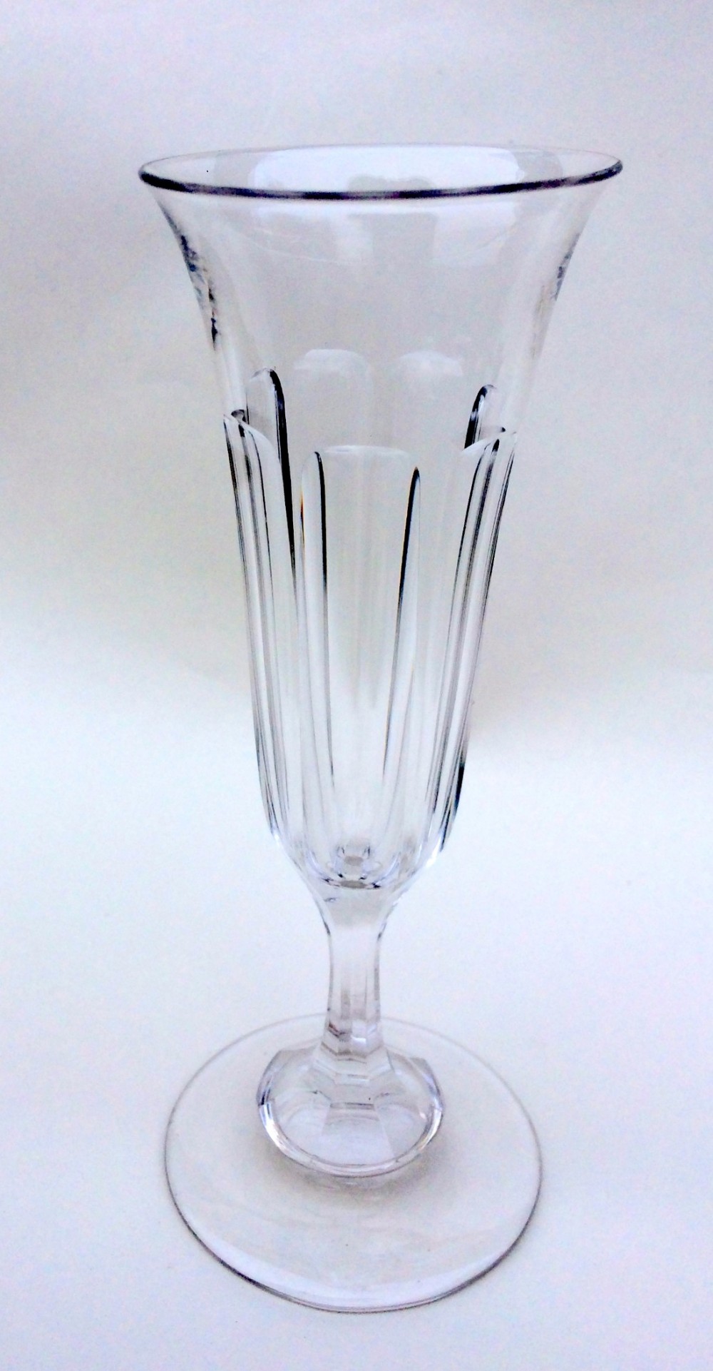 A superb Victorian cut glass champagne flute.