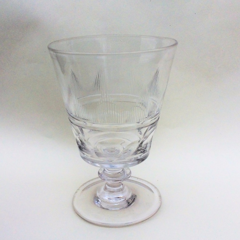 A superb Georgian blaze cut rummer.