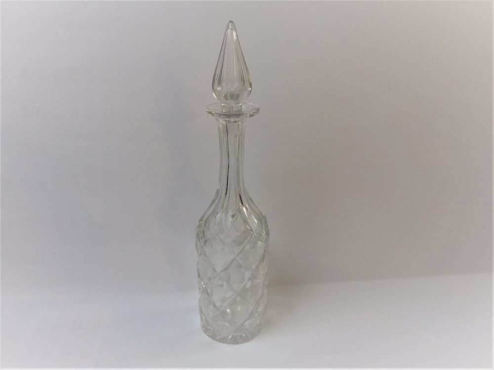 A gorgeous Victorian cut glass decanter.