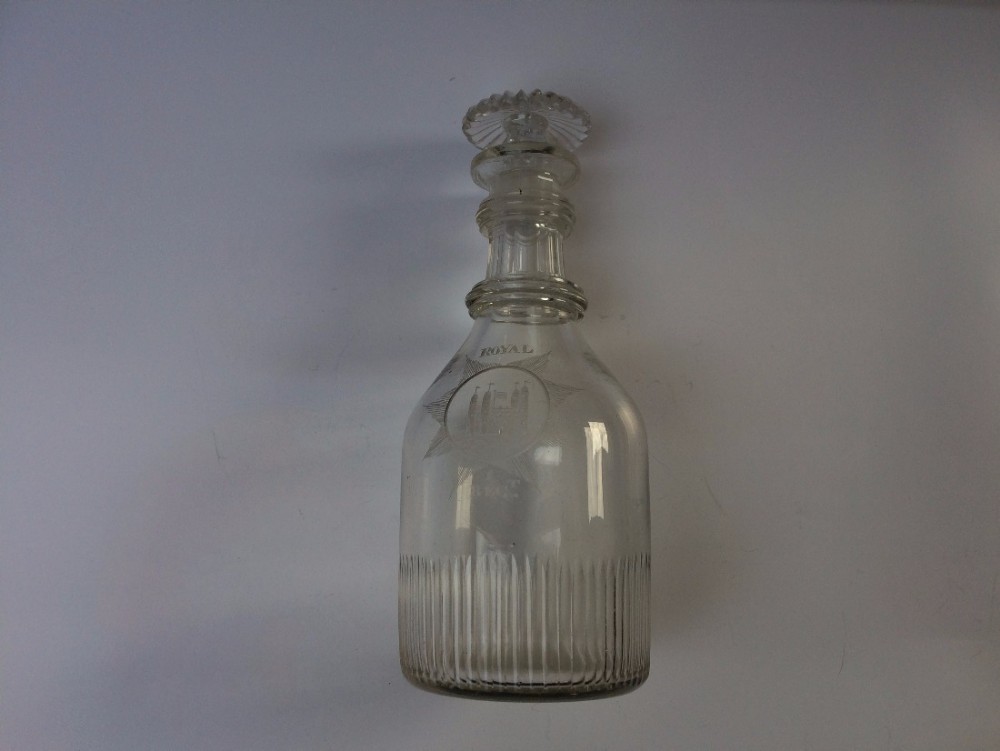 A superb Regimental Georgian decanter Royal Fusiliers.