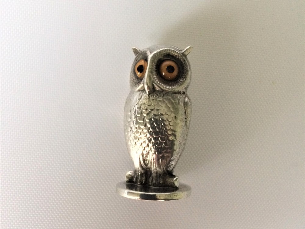 A wonderful silver owl seal by Samson Morden.