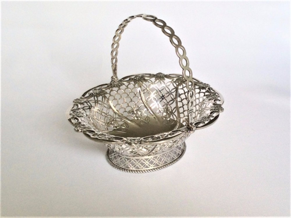 A fabulous pierced silver basket.
