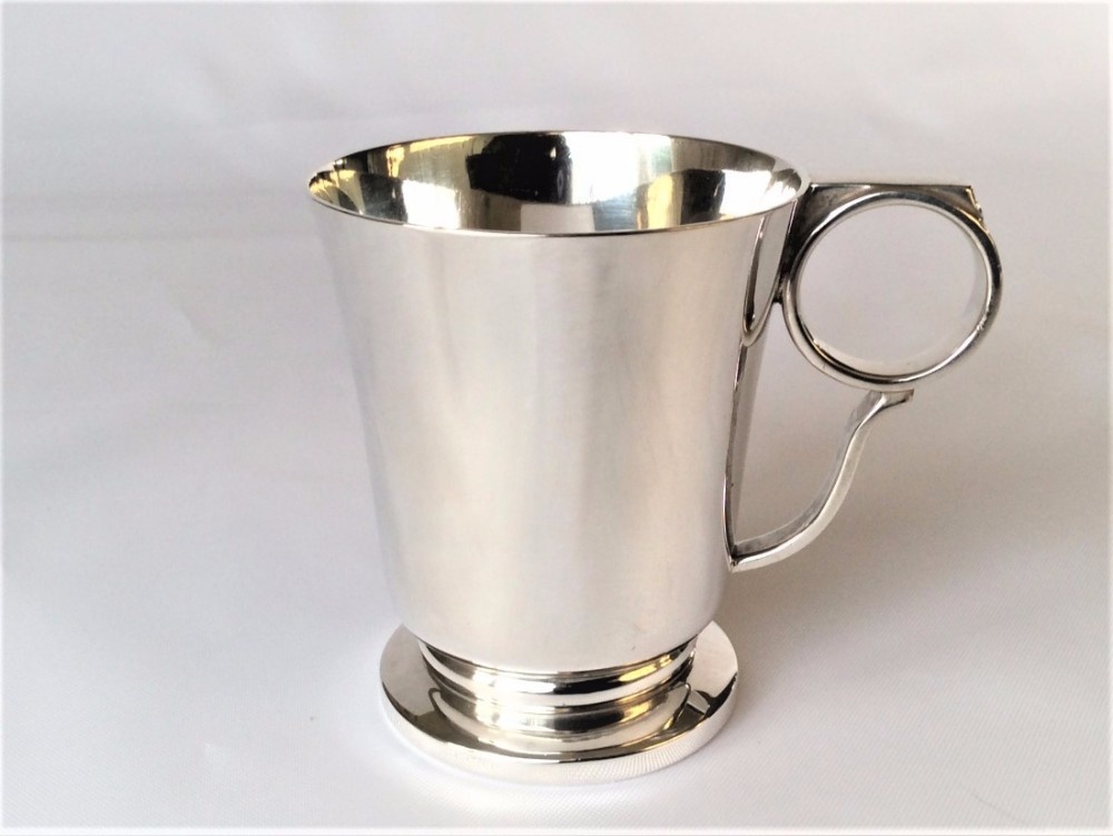 An excellent quality silver Christening mug with jubilee hallmark.