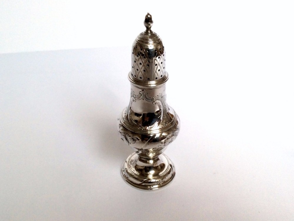 A rare 18th Century silver caster.