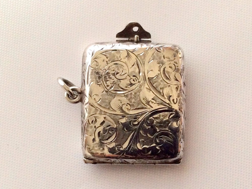 A charming Edwardian silver double stamp case.