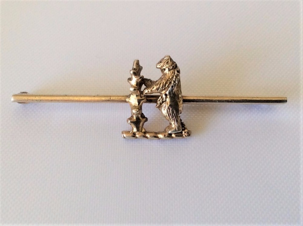 A charming Danish silver 'Bear' tie pin.