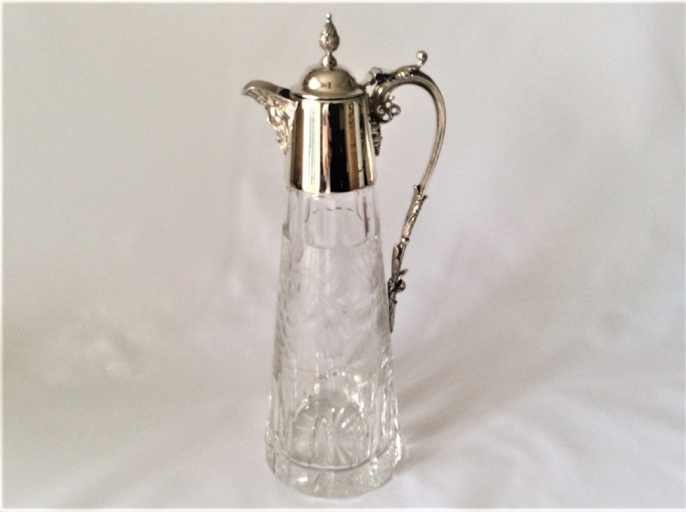 A fabulous Victorian silver plated claret jug.