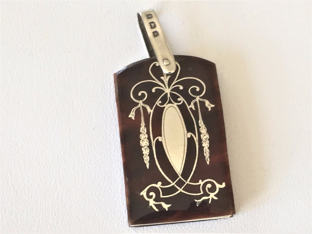 A gorgeous silver & tortoiseshell aide memoire. View II