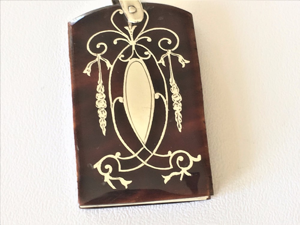 A gorgeous silver & tortoiseshell aide memoire. View III