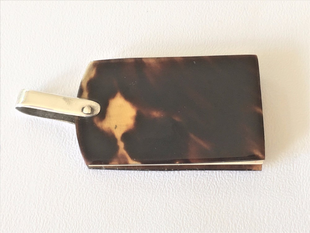A gorgeous silver & tortoiseshell aide memoire. View IV