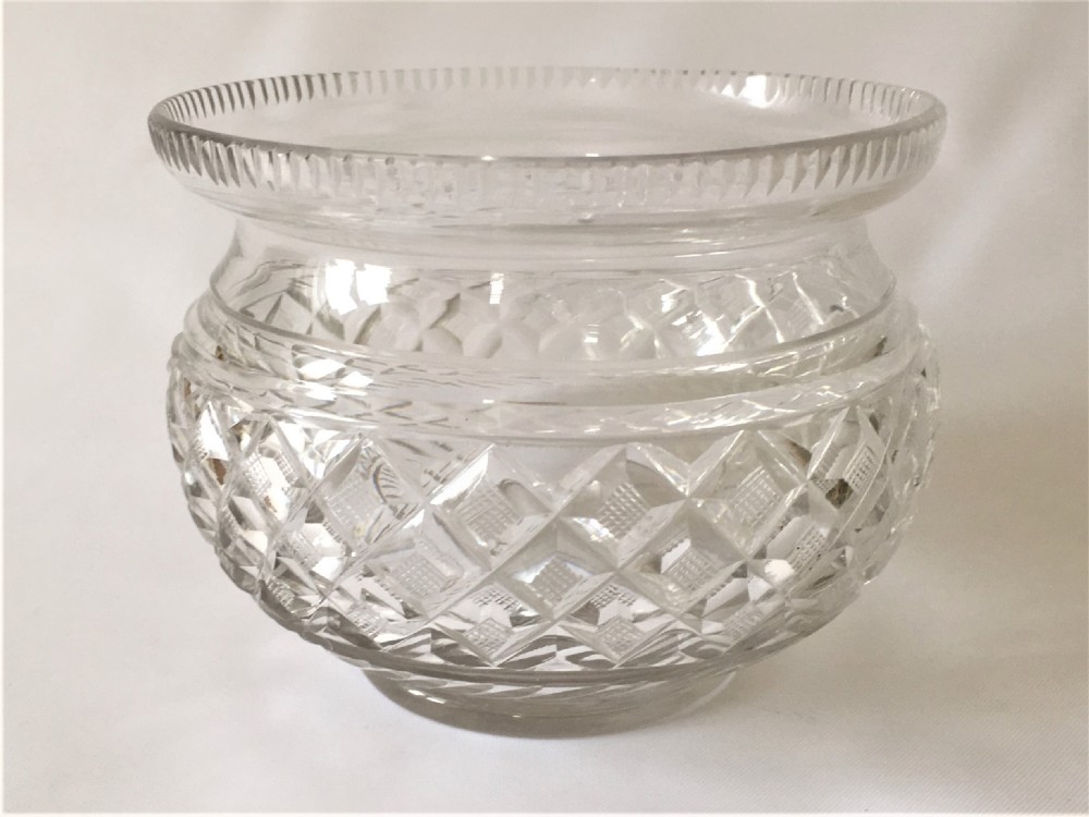 A gorgeous Regency cut glass bowl. View III