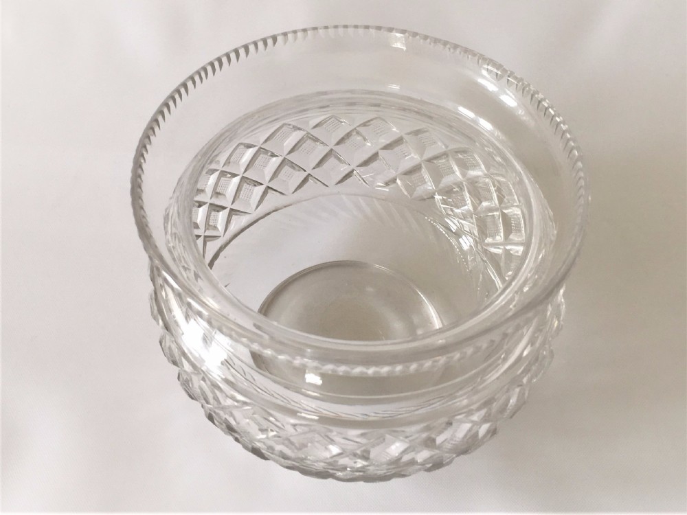 A gorgeous Regency cut glass bowl. View IV