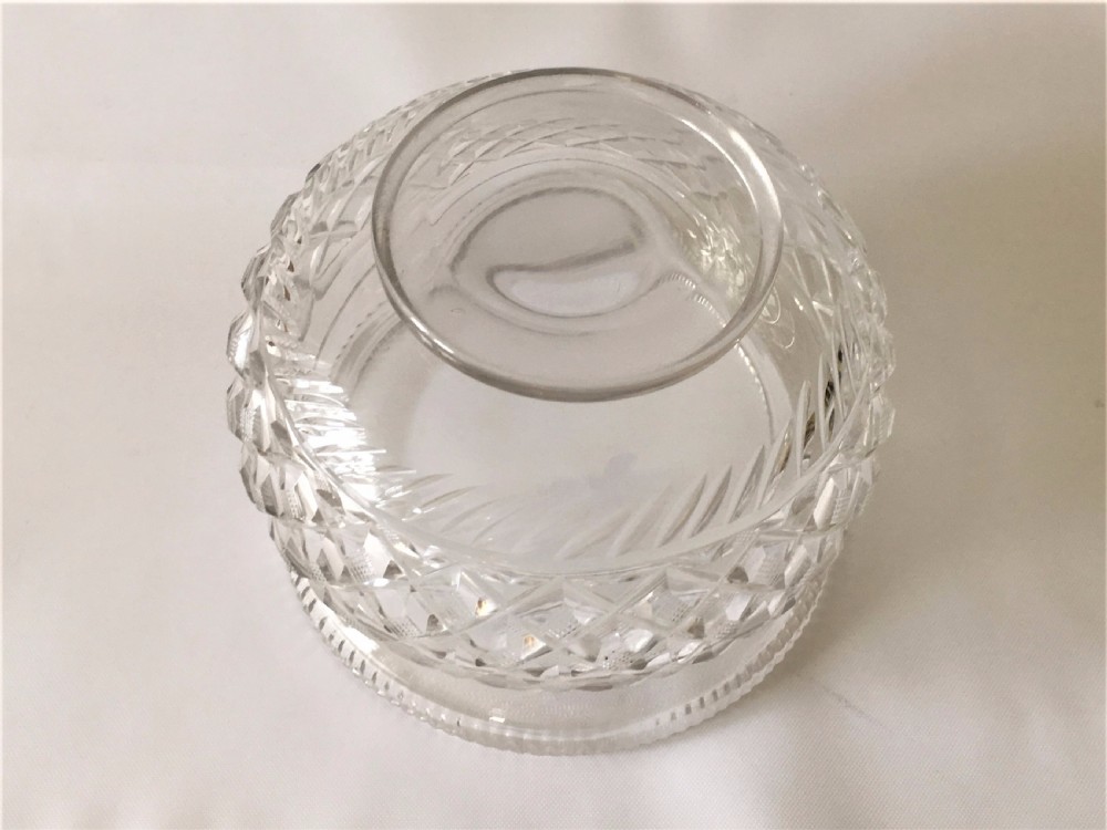 A gorgeous Regency cut glass bowl. View V