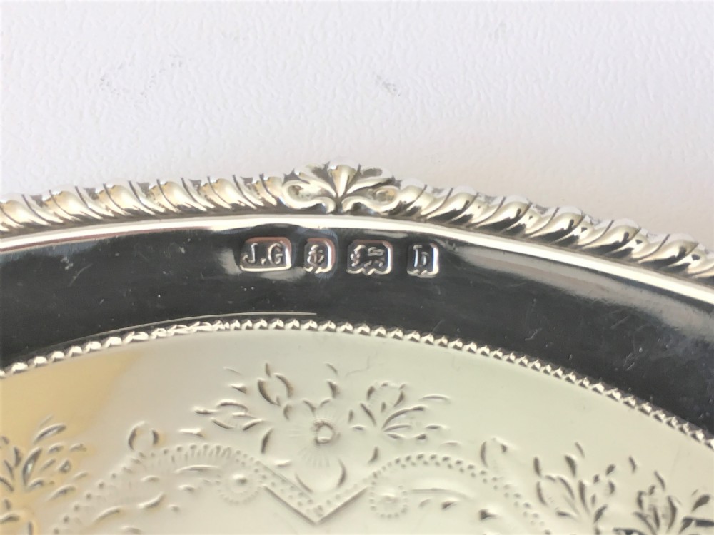 A quality Edwardian silver trinket tray. View V