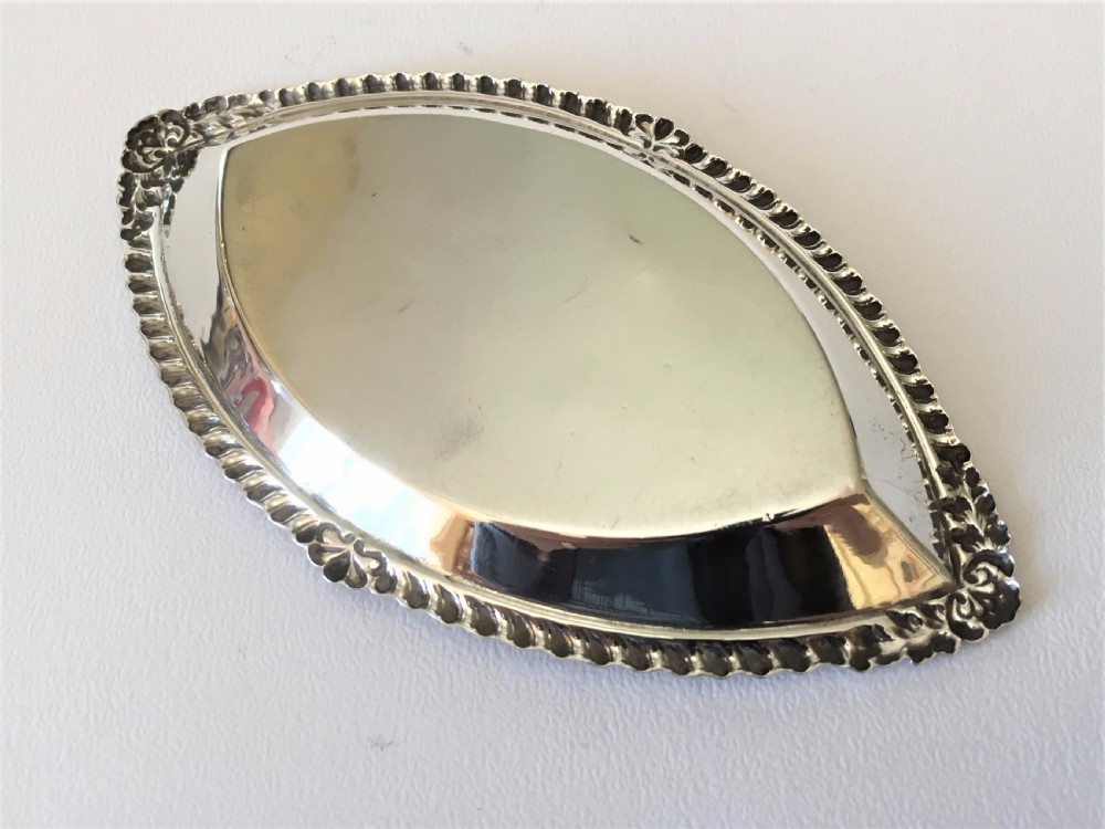 A quality Edwardian silver trinket tray. View VI