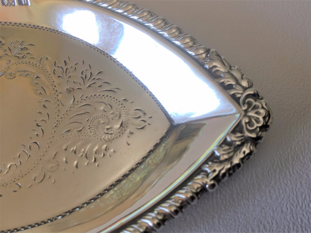 A quality Edwardian silver trinket tray. View VII