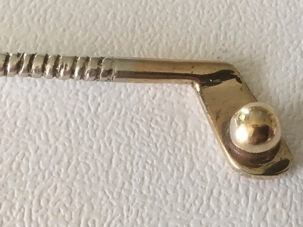 Art Deco Golfing interest silver gilt spoon. View III
