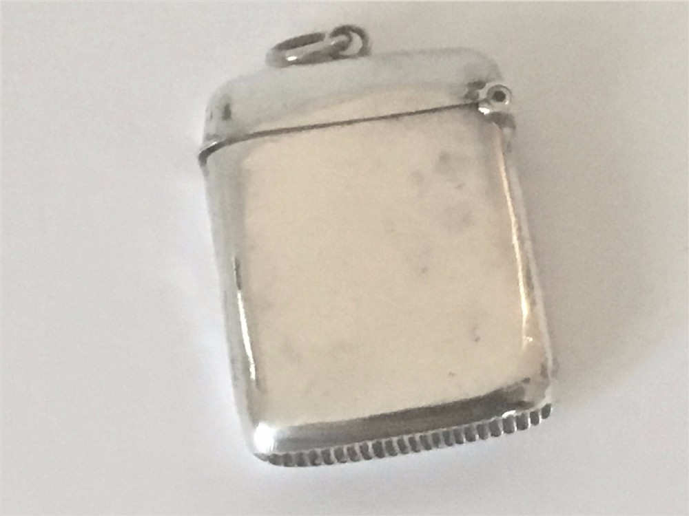 A rare 'Burns Cottage' engraved silver vesta. View V