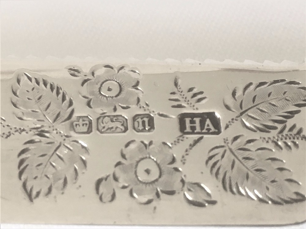 A boxed Edwardian silver Wedding cake knife. View VI