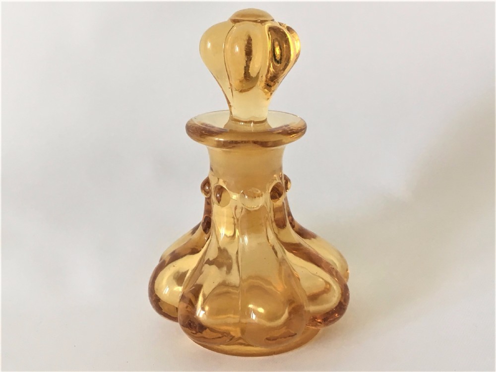 A French 19th Century amber scent bottle.