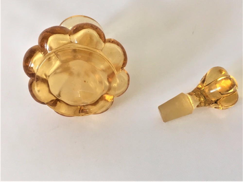A French 19th Century amber scent bottle. View IV