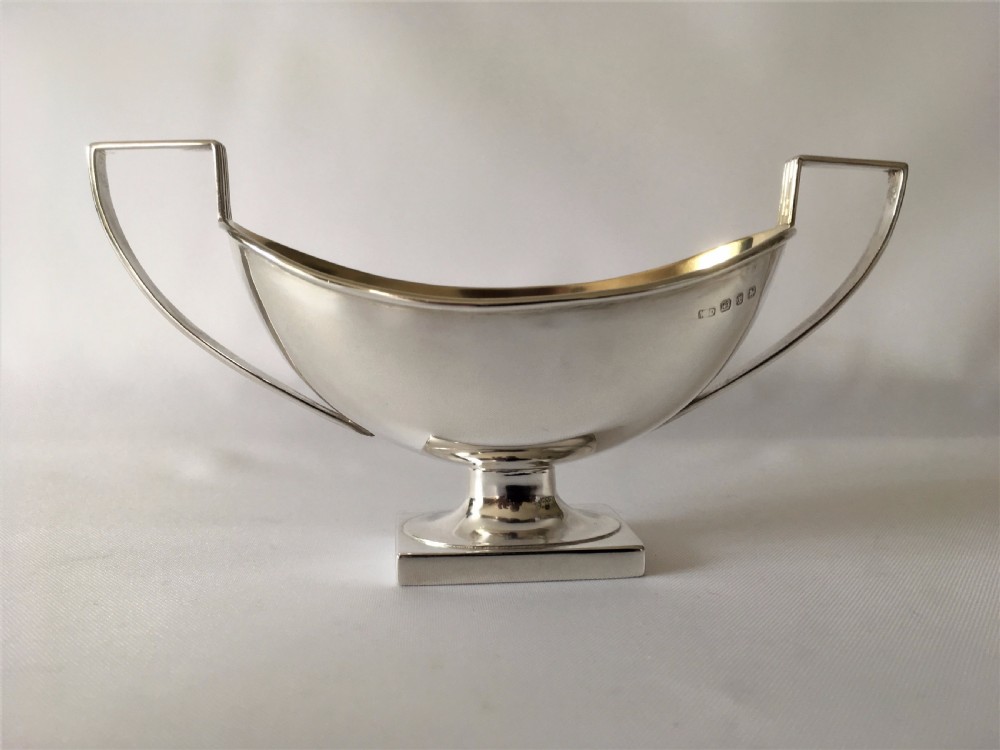 A fine Victorian silver gilt condiment boat. View II