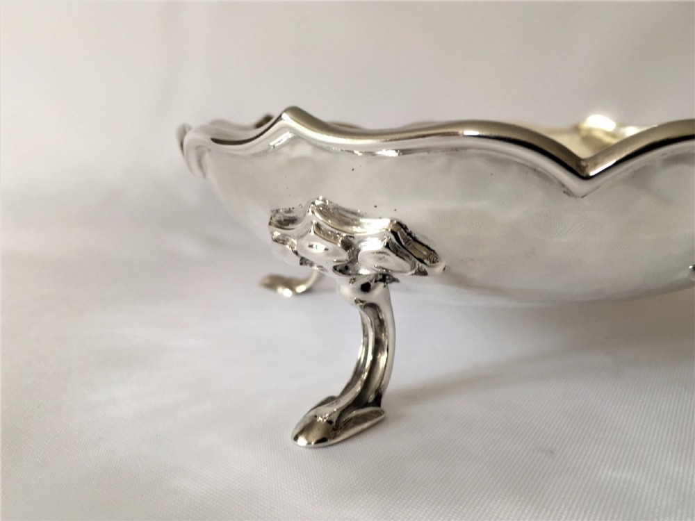 A fabulous Arts & Crafts hammered silver bowl.  View III