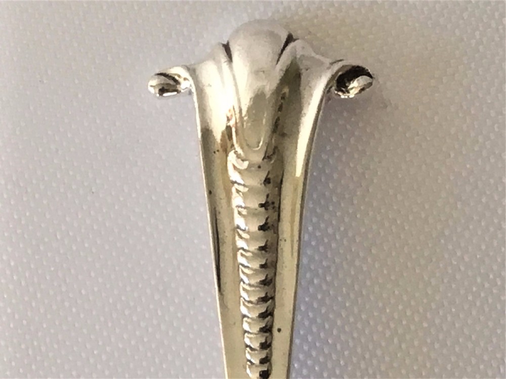A rare Onslow pattern silver oyster fork. View II