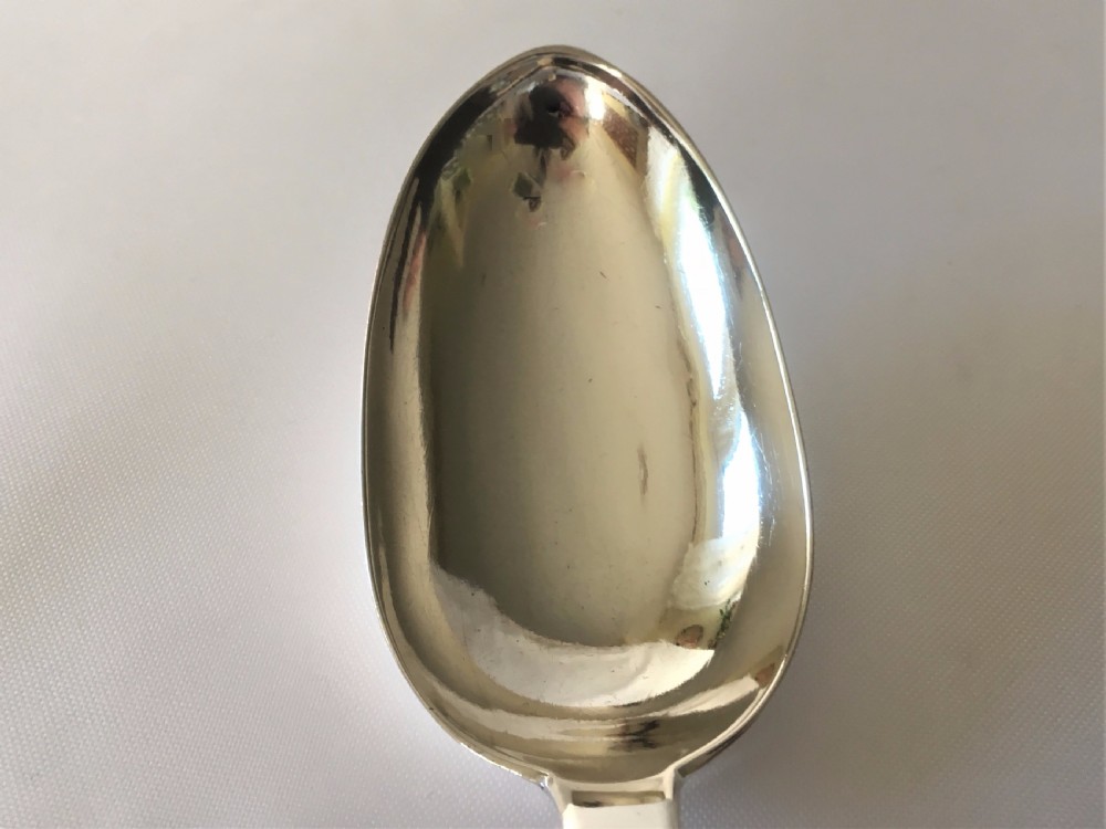 A rare York silver serving spoon. View III