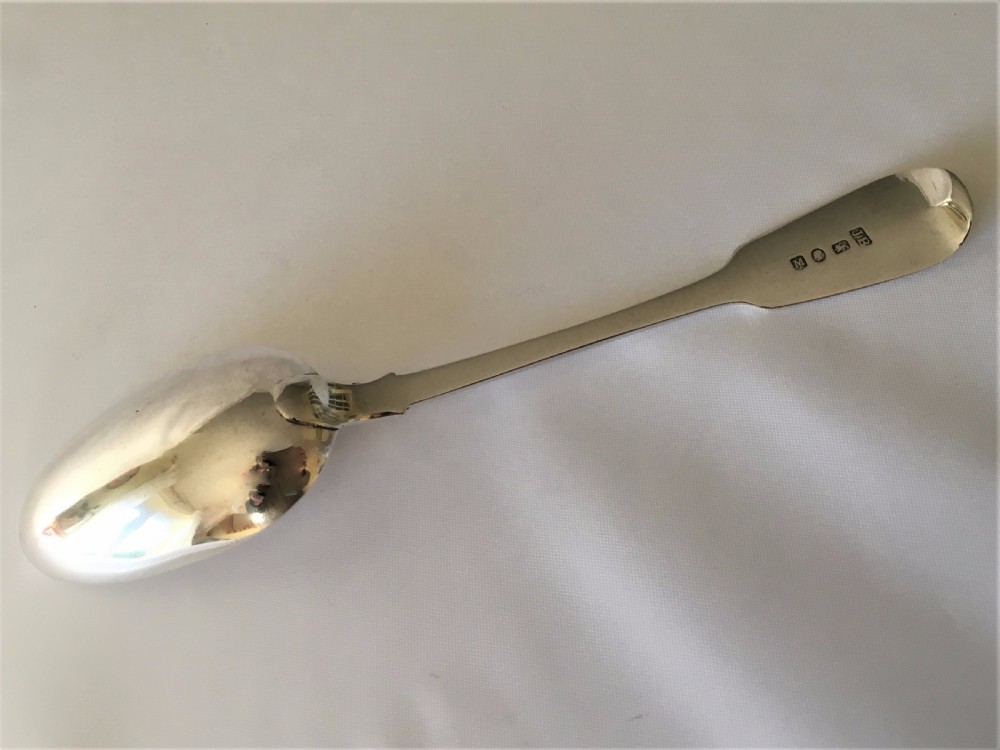 A rare York silver serving spoon. View IV