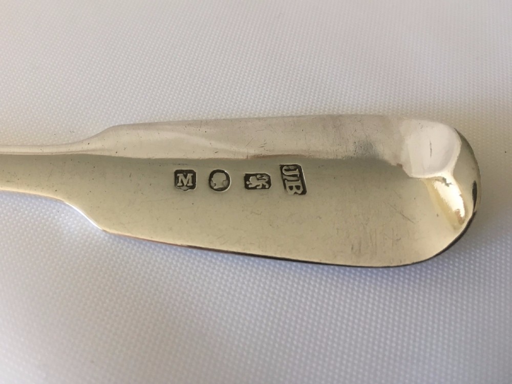 A rare York silver serving spoon. View V