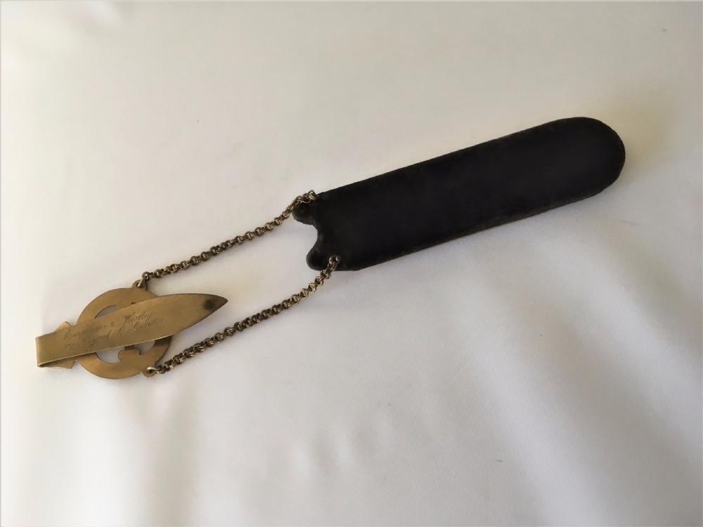 A Victorian ormolu and velvet spectacles case.  View IV