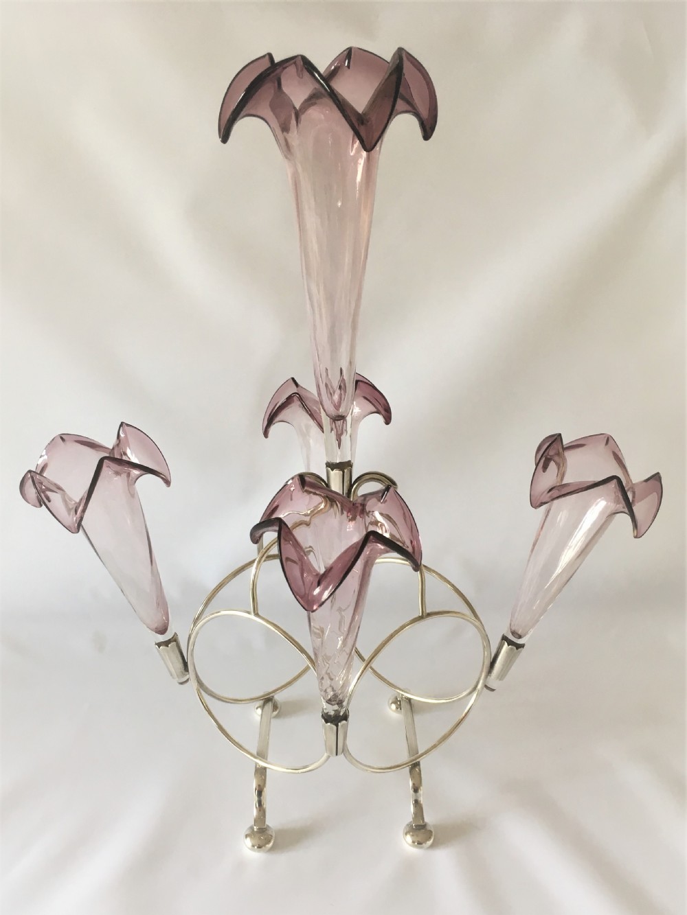 A fabulous silver plated Victorian epergne.