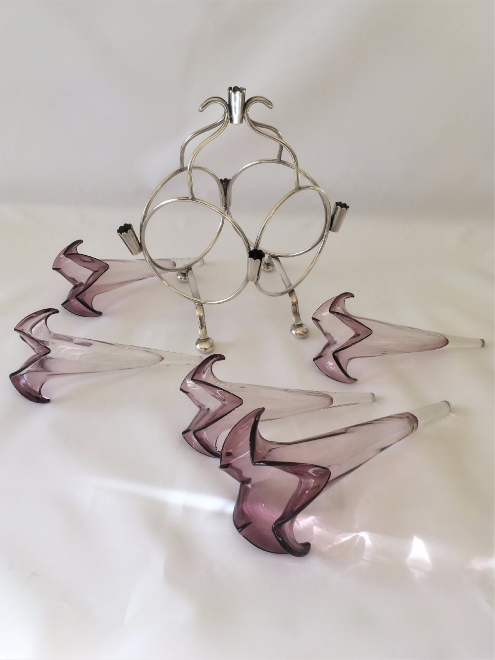 A fabulous silver plated Victorian epergne. View VII