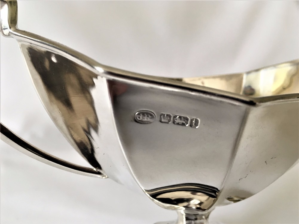 A handsome Edwardian twin handled silver bowl. View V